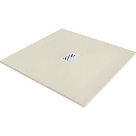 Mexen Hugo Quadratische Duschwanne SMC 100 x 100 cm, beige, weiße Abdeckung - 42691010-W
