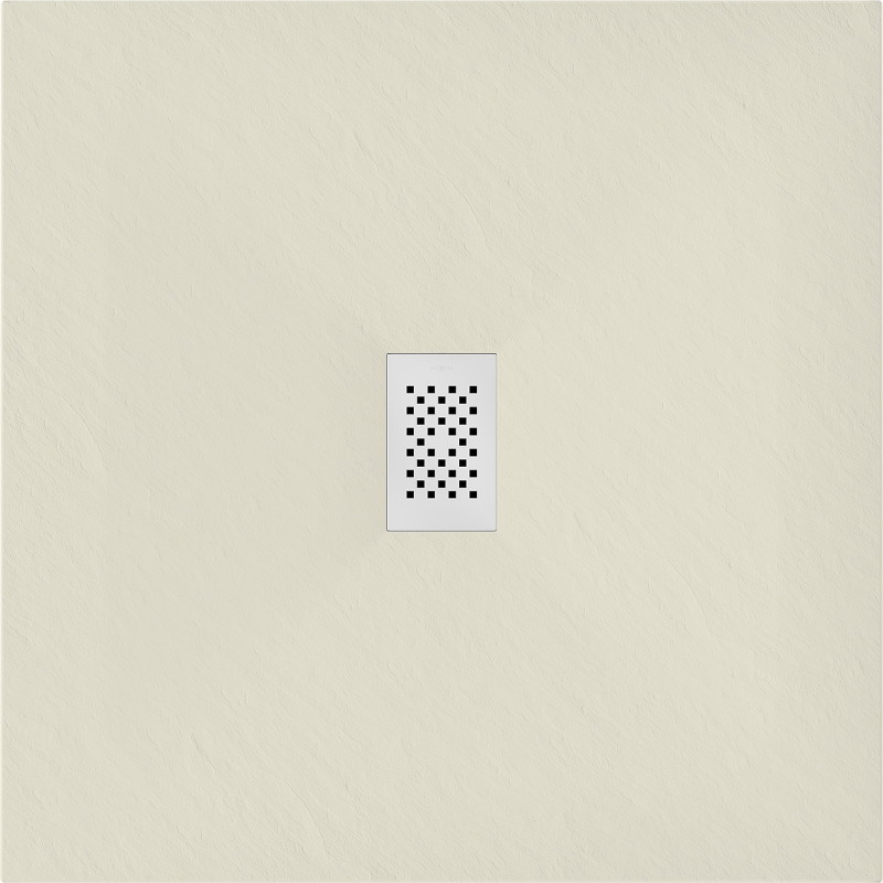 Mexen Hugo Quadratische Duschwanne SMC 100 x 100 cm, beige, weiße Abdeckung - 42691010-W