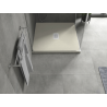Mexen Hugo Quadratische Duschwanne SMC 100 x 100 cm, beige, weiße Abdeckung - 42691010-W