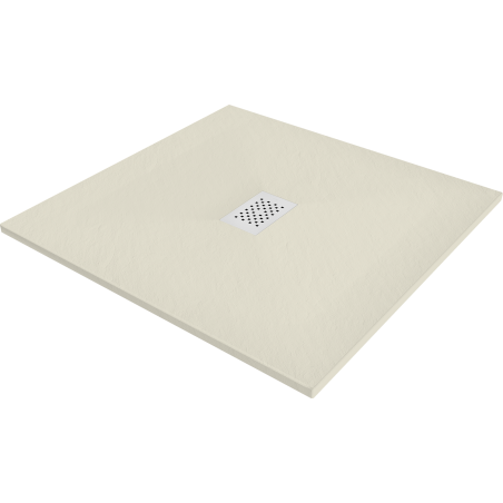 Mexen Hugo quadratische Duschwanne SMC 80 x 80 cm, beige, weiße Abdeckung - 42698080-W