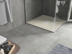 Mexen Hugo quadratische Duschwanne SMC 80 x 80 cm, beige, weiße Abdeckung - 42698080-W