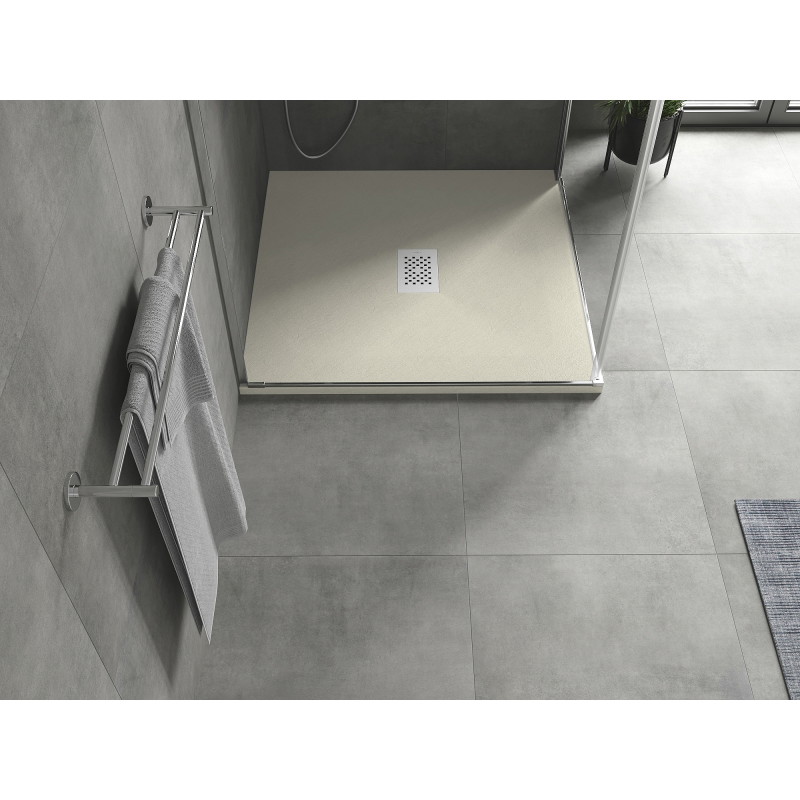 Mexen Hugo quadratische Duschwanne SMC 80 x 80 cm, beige, weiße Abdeckung - 42698080-W