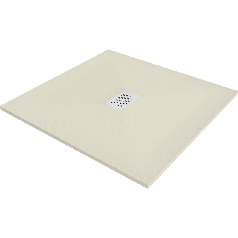 Mexen Hugo quadratische Duschwanne SMC 90 x 90 cm, beige, weiße Abdeckung - 42699090-W