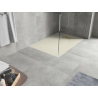 Mexen Hugo Rechteckige Duschwanne SMC 100 x 70 cm, beige, goldene Abdeckung - 42697010-G