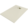 Mexen Hugo rechteckige Duschwanne SMC 120 x 70 cm, beige, Abdeckung in Gold - 42697012-G