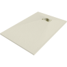 Mexen Hugo Rechteckige SMC-Duschwanne 120 x 80 cm, beige, goldene Abdeckung - 42698012-G