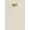 Mexen Hugo Rechteckige SMC-Duschwanne 90 x 80 cm, beige, goldene Abdeckung - 42698090-G