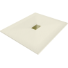 Mexen Hugo rechteckige Duschwanne SMC 120 x 100 cm, beige, Abdeckung gold - 42691012-G