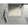 Mexen Hugo rechteckige Duschwanne SMC 120 x 100 cm, beige, Abdeckung gold - 42691012-G