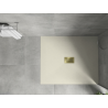 Mexen Hugo rechteckige Duschwanne SMC 120 x 100 cm, beige, Abdeckung gold - 42691012-G
