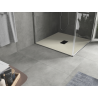 Mexen Hugo Quadratische Duschwanne SMC 90 x 90 cm, beige, schwarze Abdeckung - 42699090-B