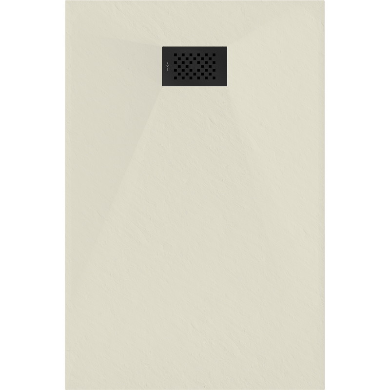 Mexen Hugo Rechteckige Duschwanne SMC 100 x 70 cm, beige, schwarze Abdeckung - 42697010-B