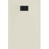 Mexen Hugo Rechteckige Duschwanne SMC 100 x 70 cm, beige, schwarze Abdeckung - 42697010-B