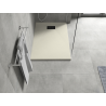 Mexen Hugo Rechteckige Duschwanne SMC 100 x 70 cm, beige, schwarze Abdeckung - 42697010-B