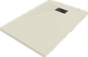 Mexen Hugo Rechteckige Duschwanne SMC 120 x 90 cm, beige, schwarze Abdeckung - 42699012-B