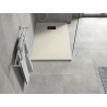 Mexen Hugo Rechteckige Duschwanne SMC 80 x 70 cm, beige, Abdeckung schwarz - 42697080-B