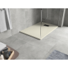 Mexen Hugo Rechteckige Duschwanne SMC 100 x 80 cm, beige, schwarze Abdeckung - 42698010-B
