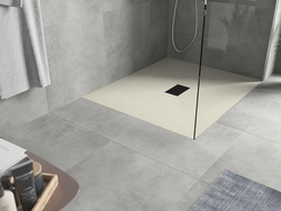 Mexen Hugo Rechteckige SMC-Duschwanne 120 x 100 cm, beige, mit schwarzer Abdeckung - 42691012-B