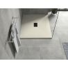 Mexen Hugo Rechteckige SMC-Duschwanne 120 x 100 cm, beige, mit schwarzer Abdeckung - 42691012-B