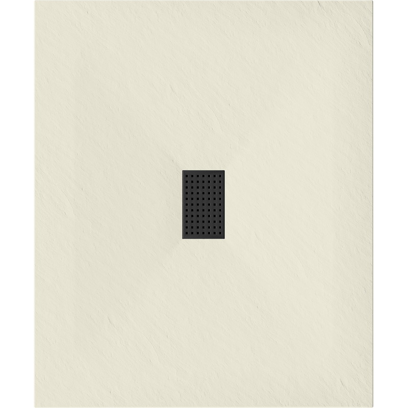 Mexen Hugo Rechteckige SMC-Duschwanne 120 x 100 cm, beige, mit schwarzer Abdeckung - 42691012-B