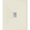 Mexen Hugo rechteckige Duschwanne SMC 120 x 100 cm, beige, Inox-Abdeckung - 42691012-X