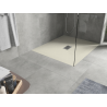 Mexen Hugo rechteckige Duschwanne SMC 120 x 100 cm, beige, Inox-Abdeckung - 42691012-X