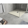 Mexen Hugo rechteckige Duschwanne SMC 120 x 100 cm, beige, Inox-Abdeckung - 42691012-X