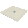 Mexen Hugo Quadratische Duschwanne SMC 80 x 80 cm, beige, Abdeckung Inox - 42698080-X