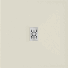Mexen Hugo quadratische Duschwanne SMC 90 x 90 cm, beige, Abdeckung aus Inox - 42699090-X