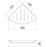 Mexen Rivon-C Eckiger Badezimmerkorb, schwarz - 70A8525-70