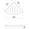 Mexen Rivon-C Eck-Duschkorb, Black Chrome - 70A8525-73