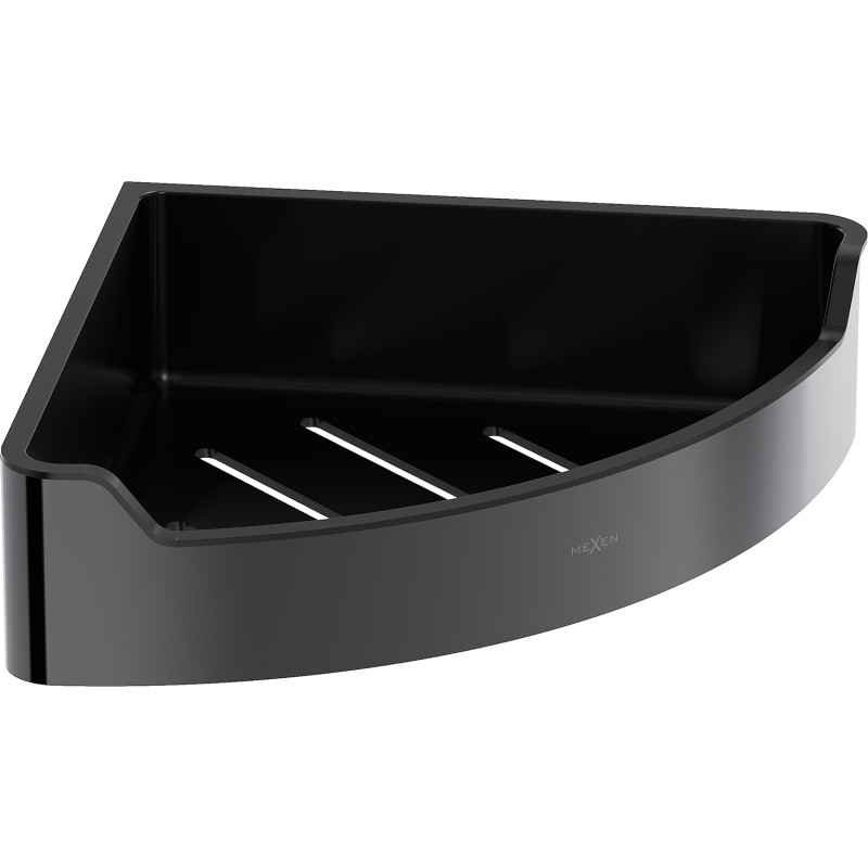Mexen Rivon-C Eck-Duschkorb, Black Chrome - 70A8525-73