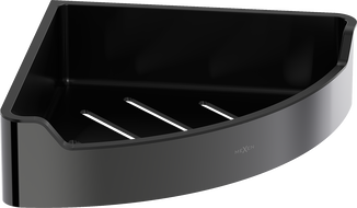 Mexen Rivon-C Eck-Duschkorb, Black Chrome - 70A8525-73