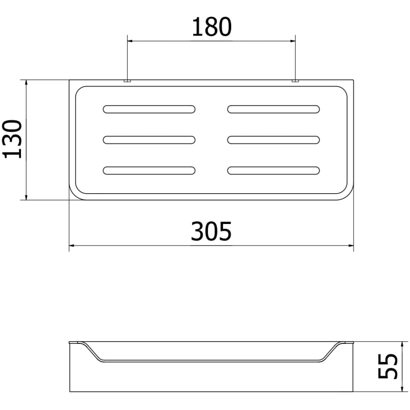 Mexen Rivon-L Badezimmerkorb, gebürsteter Nickel - 70A8725-97
