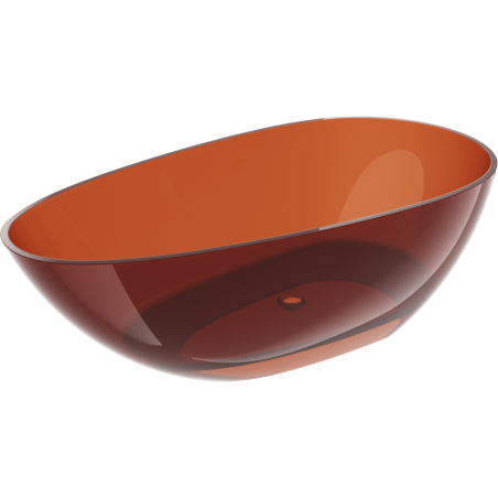 Mexen Glass Erde freistehende Badewanne transparent 170 x 85 cm, Chromabfluss - 58061708505