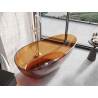 Mexen Glass Erde freistehende Badewanne transparent 170 x 85 cm, Chromabfluss - 58061708505