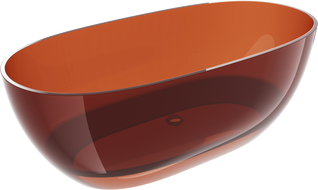 Mexen Pure earth freistehende transparente Wanne 170 x 80 cm, Chromverschluss - 58071708005