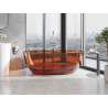 Mexen Pure earth freistehende transparente Wanne 170 x 80 cm, Chromverschluss - 58071708005
