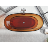Mexen Pure earth freistehende transparente Wanne 170 x 80 cm, Chromverschluss - 58071708005