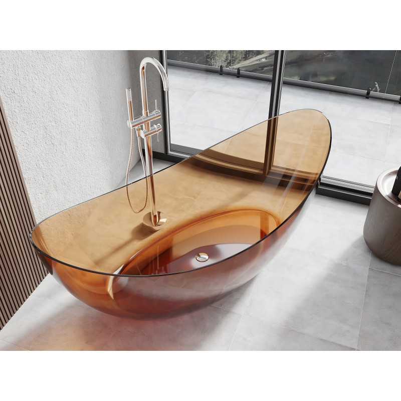 Mexen Vea earth freistehend transparent 180 x 80 cm, Chrom-Korken - 58091808005