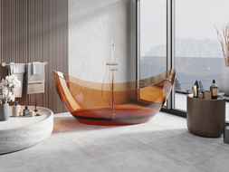 Mexen Vea earth freistehend transparent 180 x 80 cm, Chrom-Korken - 58091808005
