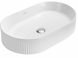 Mexen Grovo Aufsatzwaschbecken gerillt 57 x 36 cm, weiß - 22305700