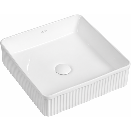 Mexen Grovo Aufsatzwaschbecken gerillt 41 x 41 cm, weiß - 22304100