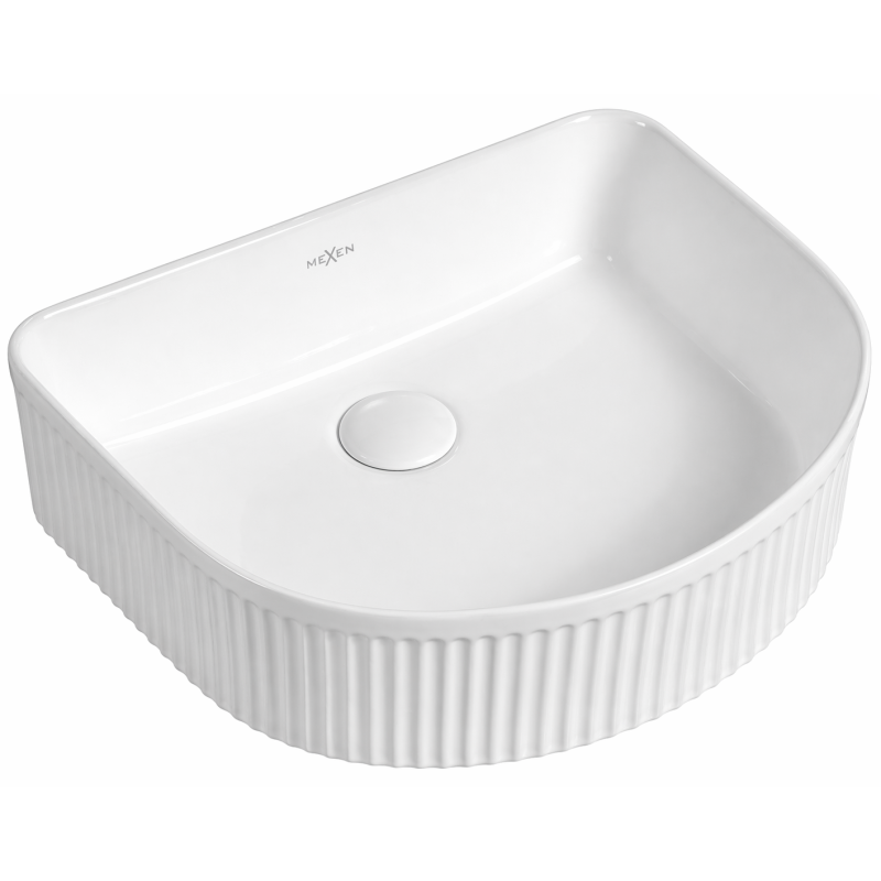 Mexen Grovo Aufsatzwaschbecken gerillt 40 x 35 cm, weiß - 22304000