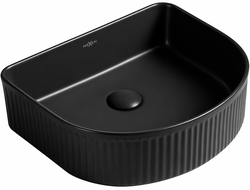 Mexen Grovo Aufsatzwaschbecken geriffelt 40 x 35 cm, schwarz matt - 22304085
