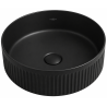 Mexen Grovo Aufsatzwaschbecken geriffelt 39 x 39 cm, schwarz matt - 22303985