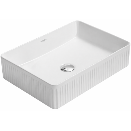 Mexen Grovo Aufsatzwaschbecken geriffelt 50 x 34 cm, weiß - 22305000