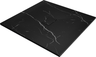 Mexen Hugo Quadratische Duschtasse SMC 100 x 100 cm, schwarzer Stein - 42751010