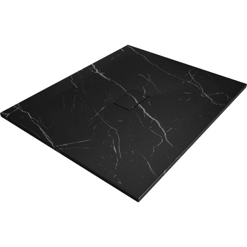 Mexen Hugo Rechteckige Duschwanne SMC 120 x 100 cm, schwarzer Stein - 42751012