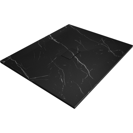 Mexen Hugo Rechteckige Duschwanne SMC 120 x 100 cm, schwarzer Stein - 42751012